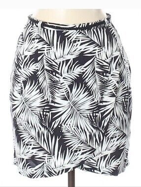 Cute Palm Leaf Mini Skirt With Pockets
